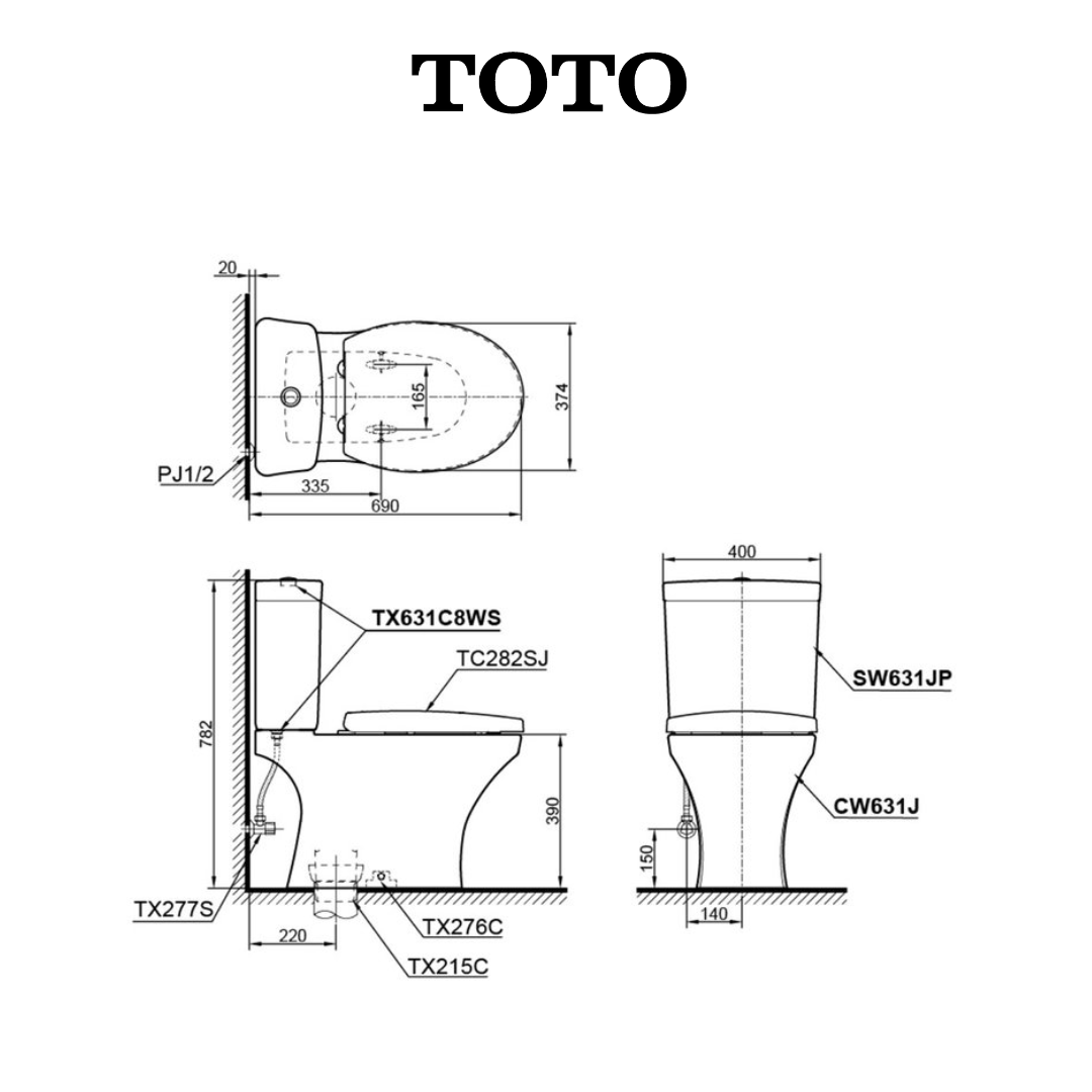 CW631J Technical Drawing